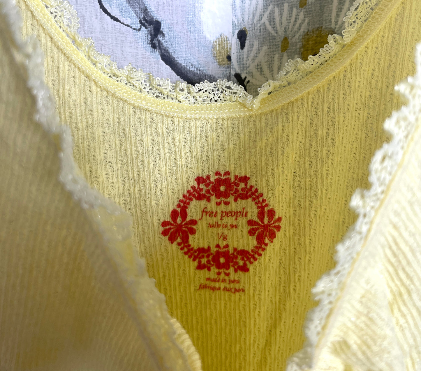 NWT Free People Yellow Tank Top