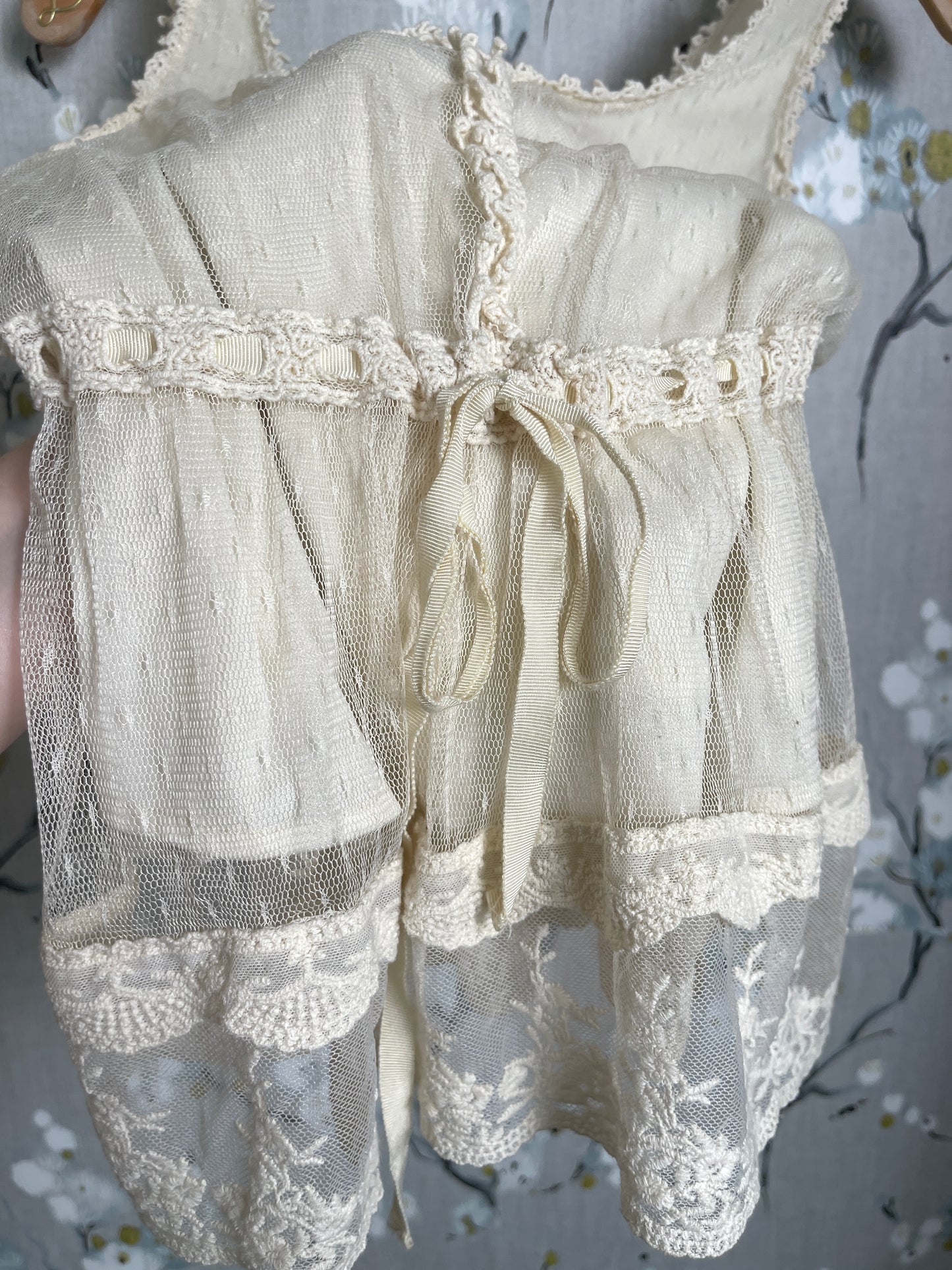 Lace Cottage Cream Tie Top