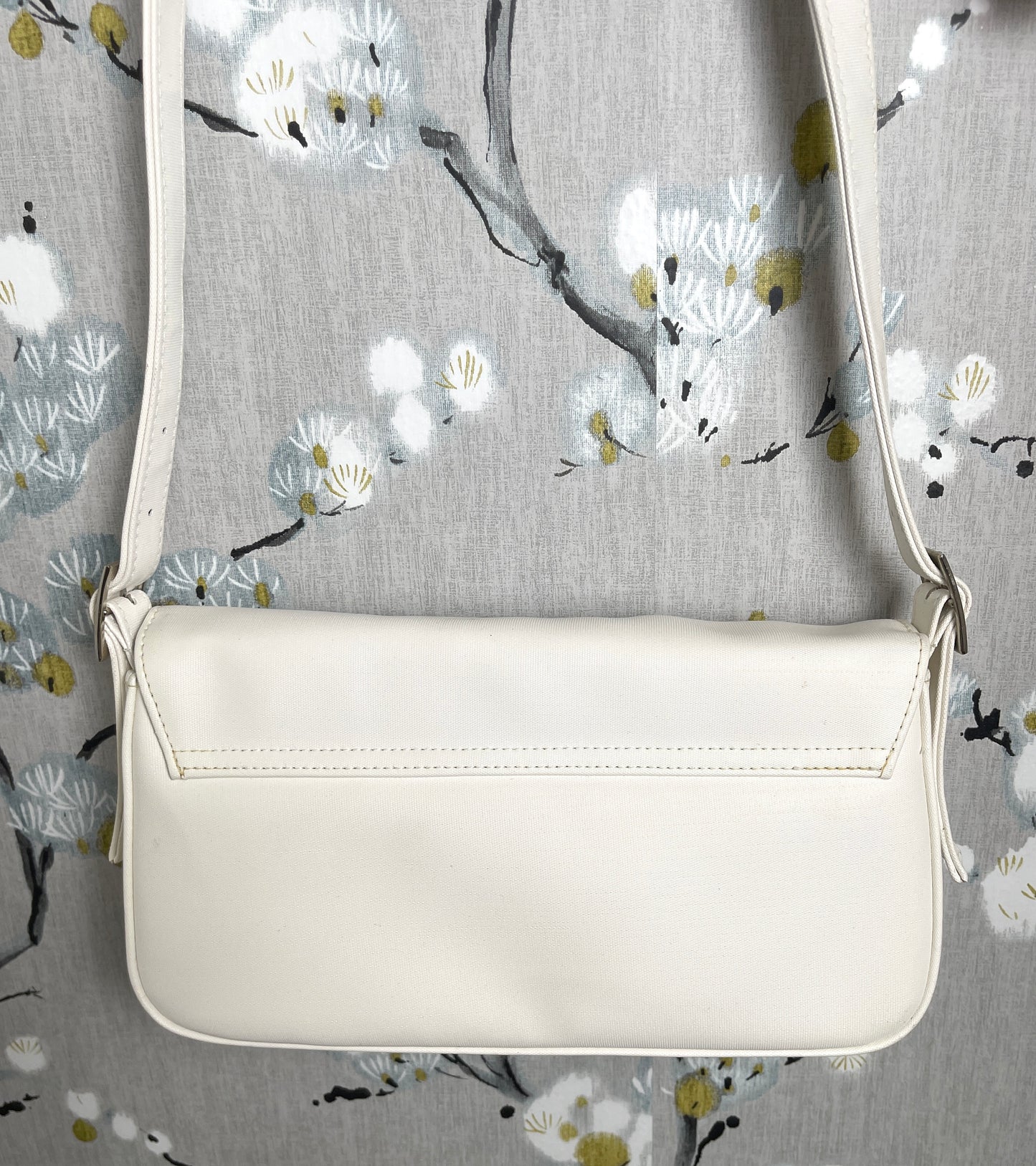 Vintage Inspired White Rose Sling Purse
