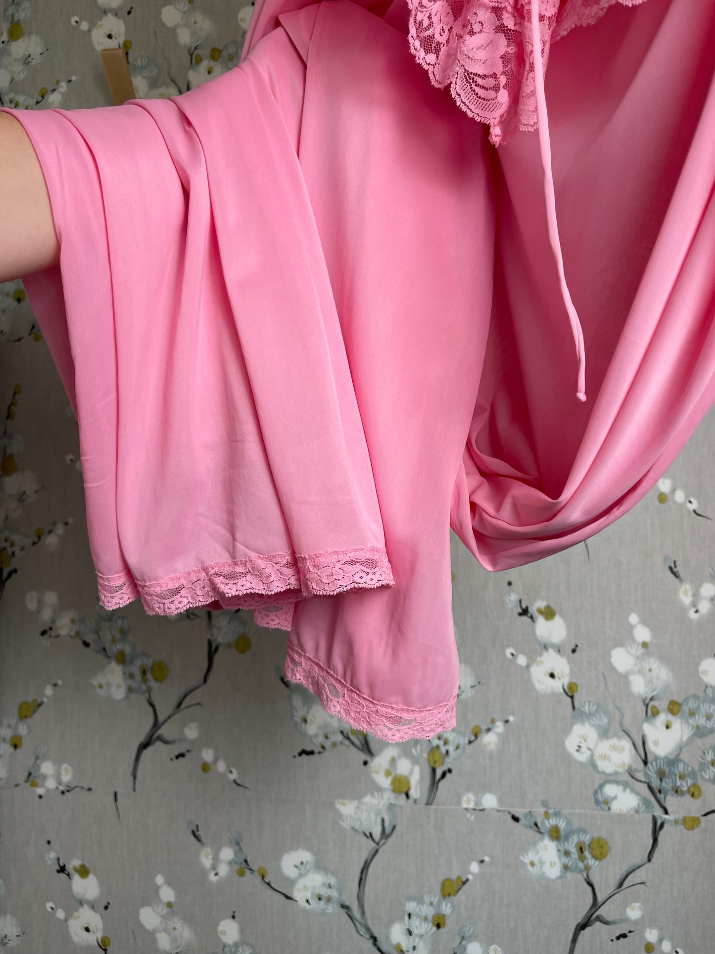 Bright Pink Ruffled Slip Dress