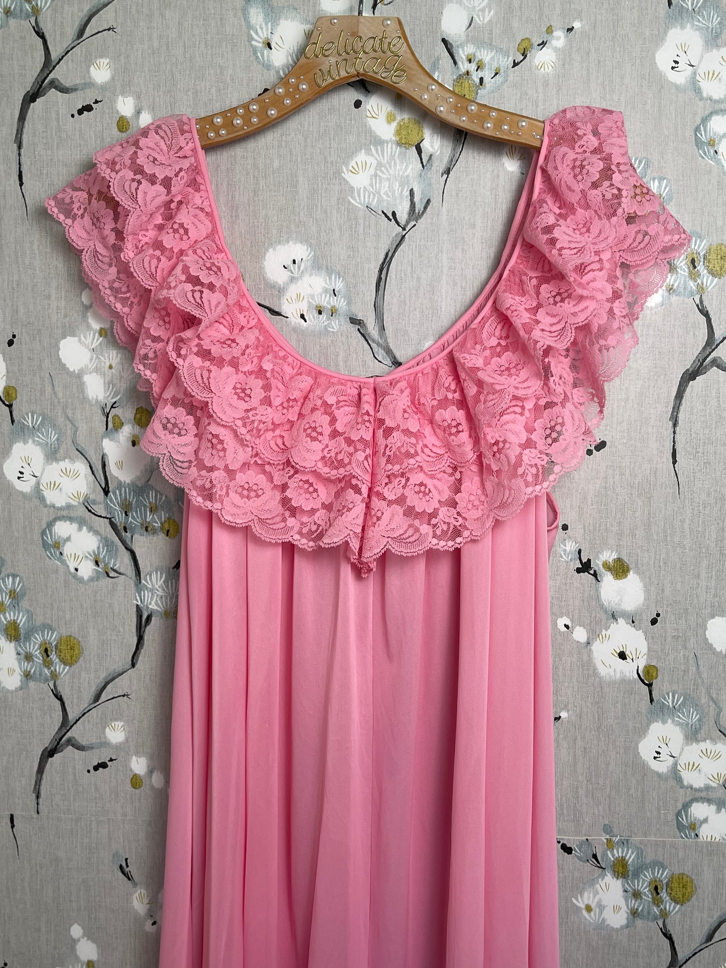 Bright Pink Ruffled Slip Dress