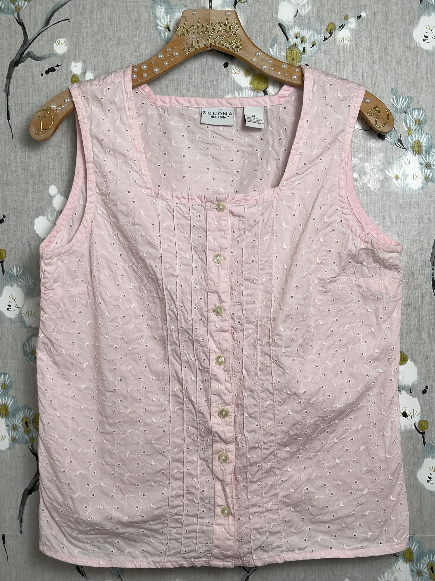 Light Pink Cotton Tank Top