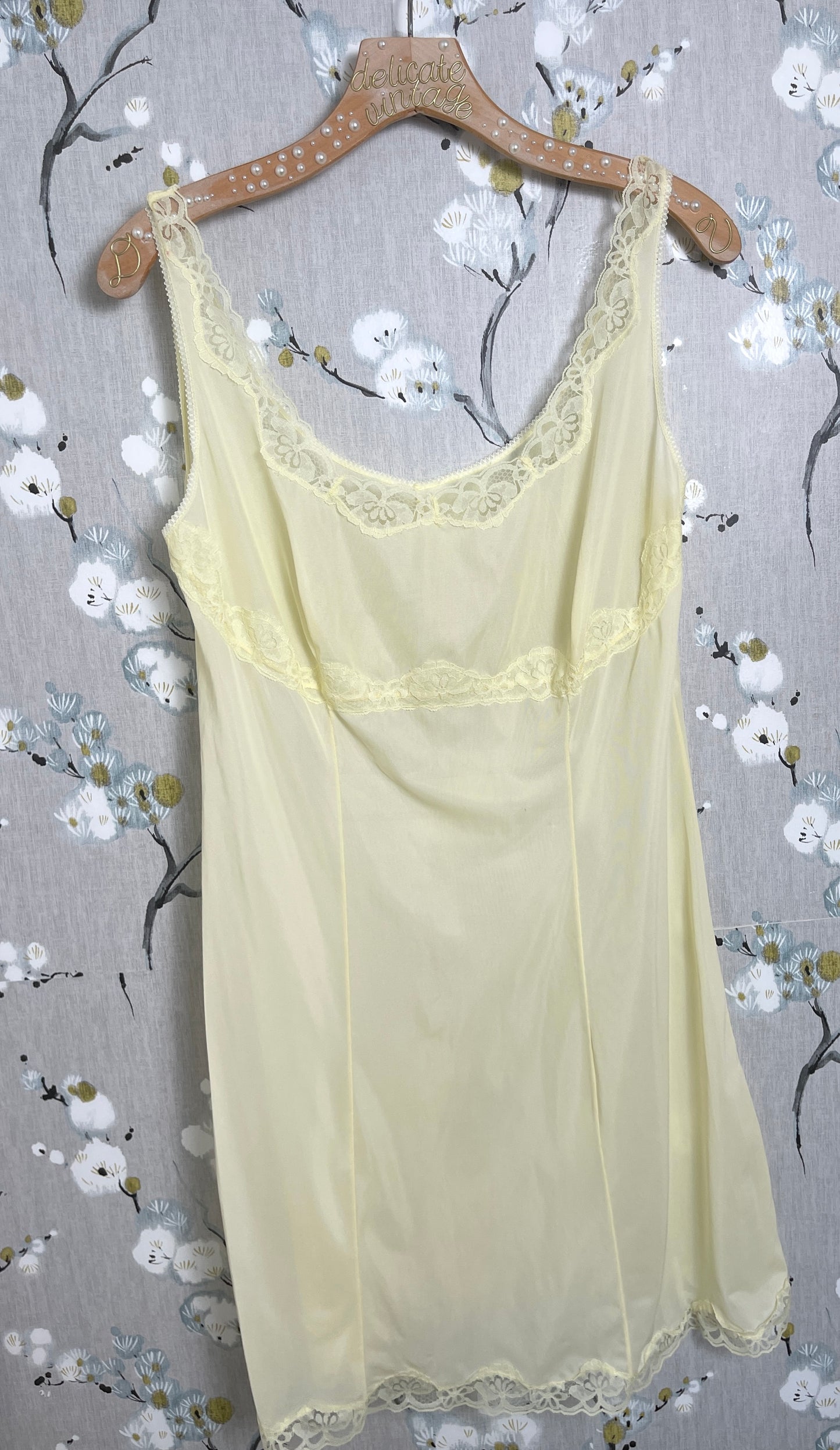 Sun Yellow Lace Slip Dress