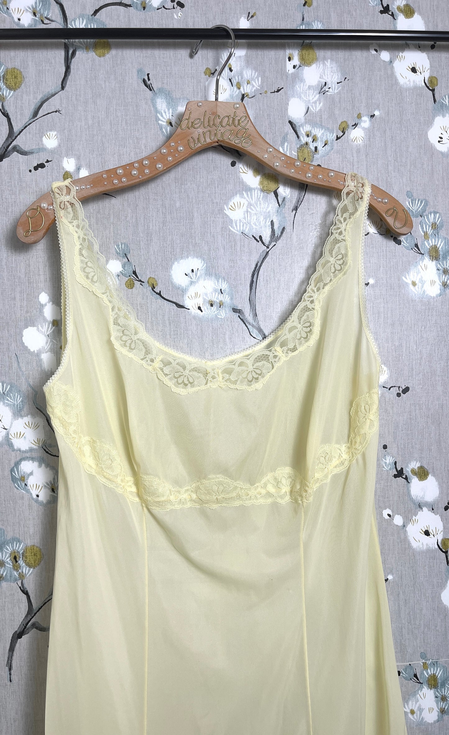 Sun Yellow Lace Slip Dress