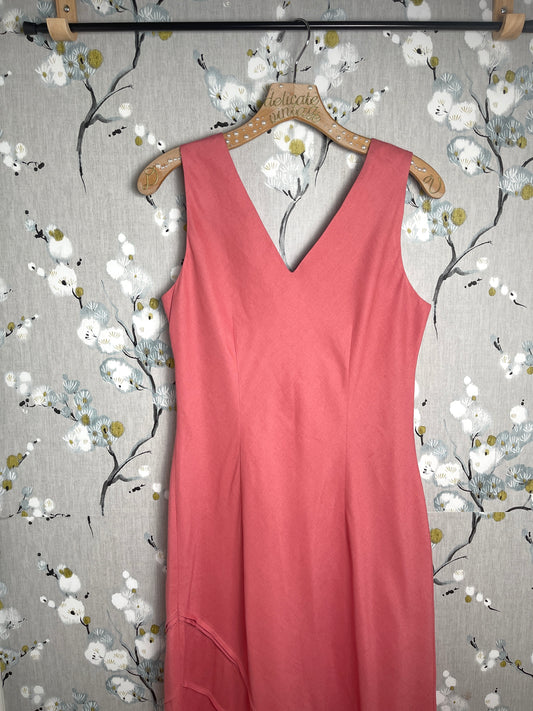 Vintage Dark Pink Dress with design