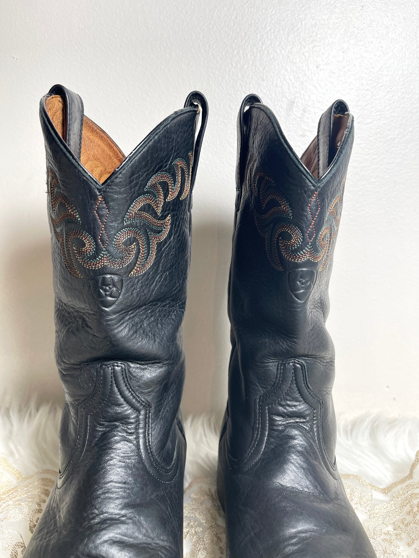 Black Leather Ariat Cowgirl boots